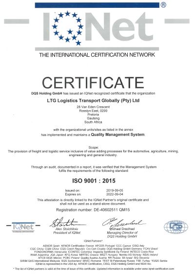 LTG meets customer and regulatory requirements!